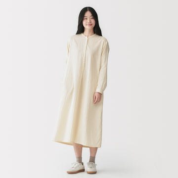 Kapok Blend Double Gauze Dress MUJI