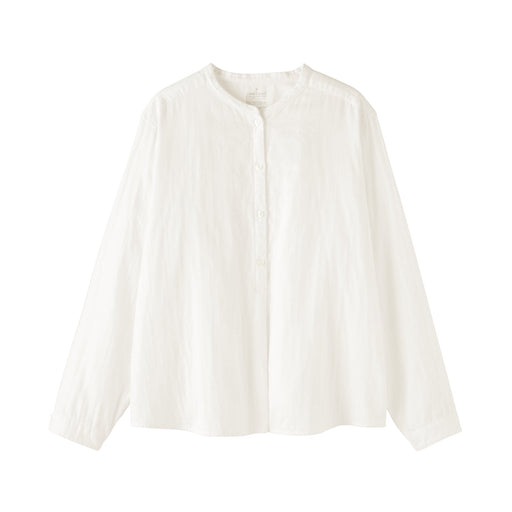 Kapok Blend Double Gauze Blouse Off White MUJI