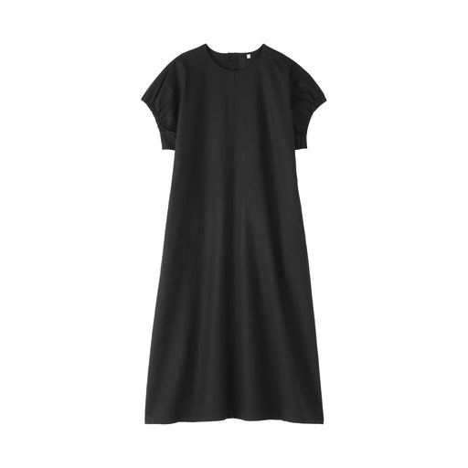Hemp Cotton Dress Black MUJI