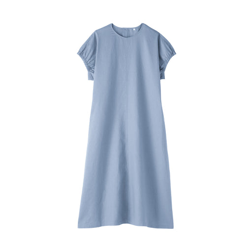 Hemp Cotton Dress Smoky Blue MUJI