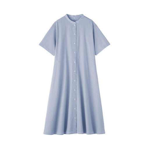 Cool Touch Shirt Dress Saxe Blue Stripe MUJI