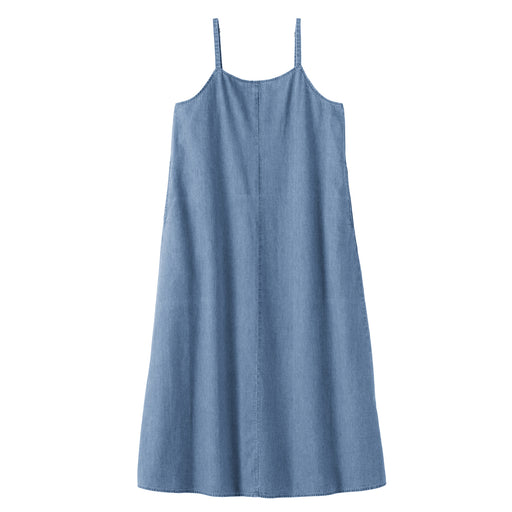 Kapok Blend Denim Cami Dress Light Blue MUJI