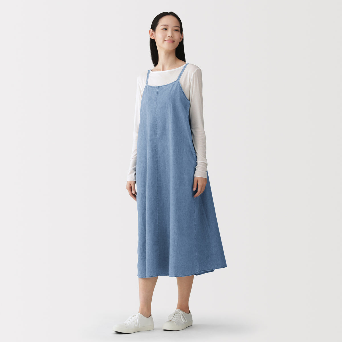 Kapok Blend Denim Cami Dress