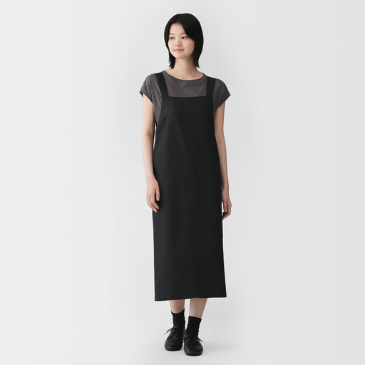 Hemp Blend Twill Jumper Skirt MUJI