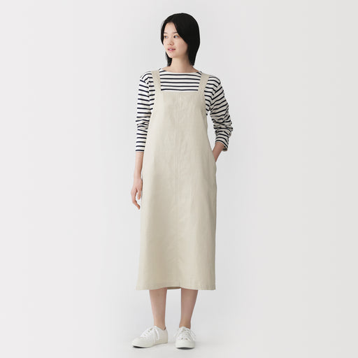 Hemp Blend Twill Jumper Skirt MUJI