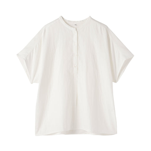 Kapok Blend Double Gauze Blouse Off White MUJI