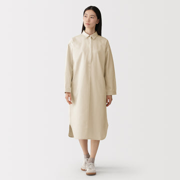 Kapok Blend Twill Dress MUJI