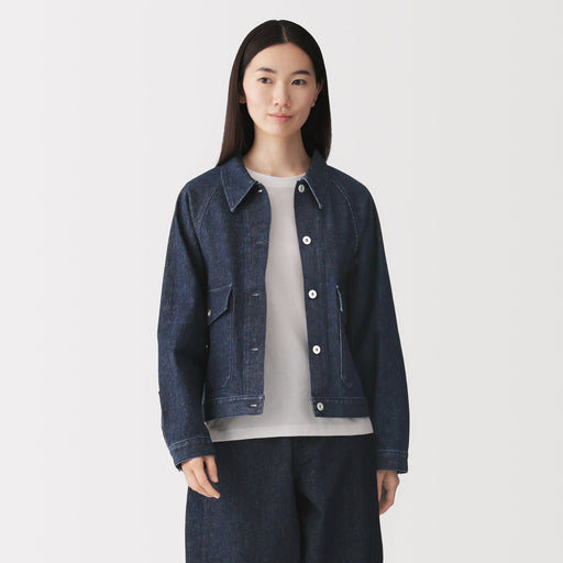 Kapok Blend Denim Jacket MUJI