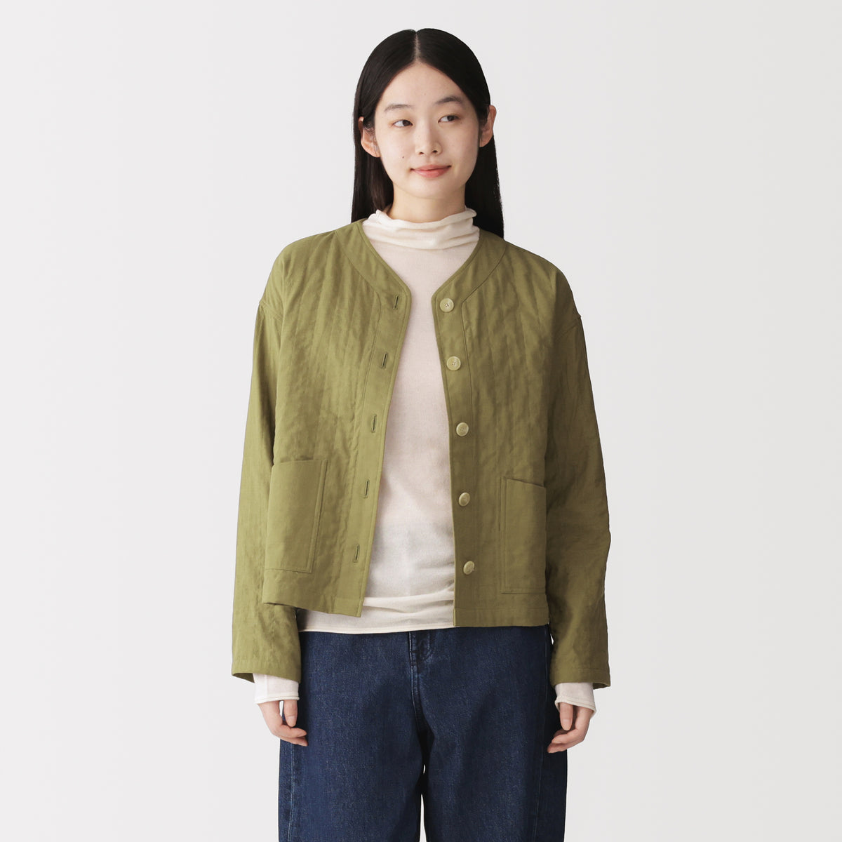 Kapok Blend Quilted Jacket
