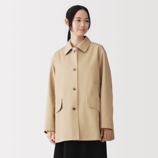 #26SS Cotton Twill Stand Fall Collar Coat MUJI