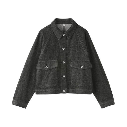 #26SS Kapok Blend Denim Jacket BD12T26S Black MUJI