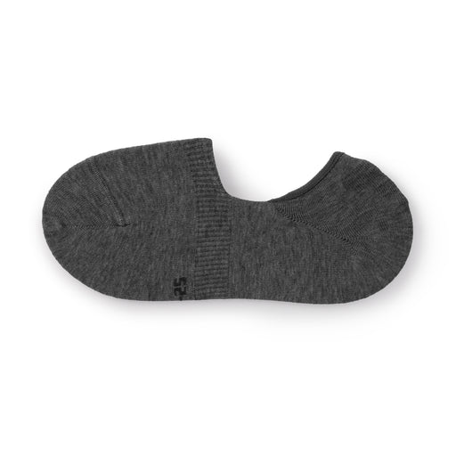 Silicone Grip No-Show Socks Charcoal Gray 23-25cm (US W7-9 M5-7.5) MUJI