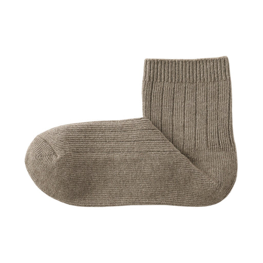Loose Top Short Socks Mocha Brown MUJI