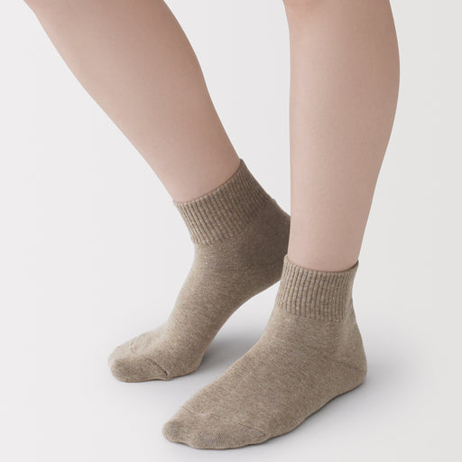 Pile Short Socks Mocha Brown 23-25cm (US W7-9 M5-7.5) MUJI