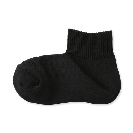 Pile Short Socks Black 23-25cm (US W7-9 M5-7.5) MUJI