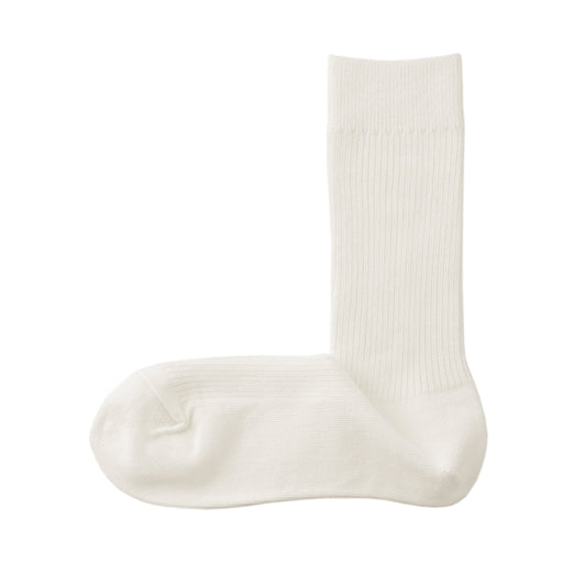 Ribbed Socks Off White 23-25cm (US W7-9 M5-7.5) MUJI