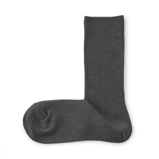 Ribbed Socks Charcoal Gray 23-25cm (US W7-9 M5-7.5) MUJI