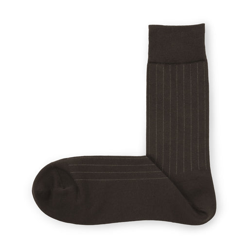 Business Socks Brown Stripe MUJI