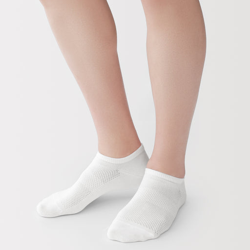 Moisture Wicking Sneaker Socks White MUJI