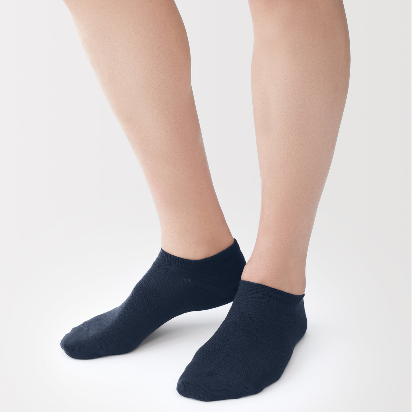 Moisture Wicking Sneaker Socks Dark Navy MUJI