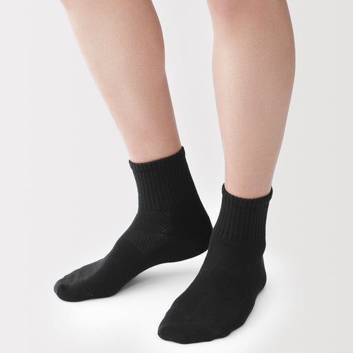 Moisture Wicking Short Socks Black MUJI