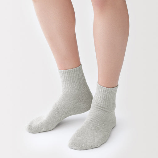 Pile Short Socks Gray MUJI