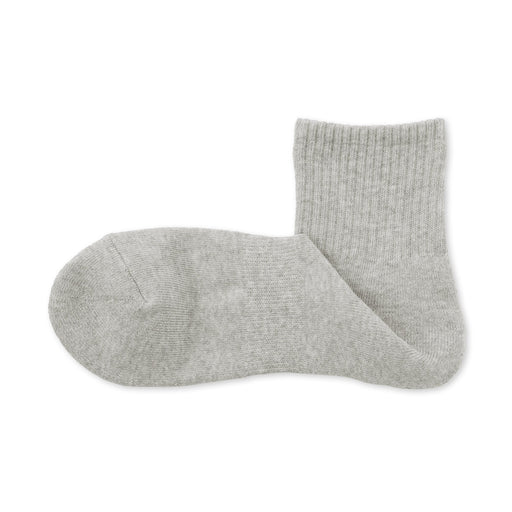 Pile Short Socks Gray MUJI