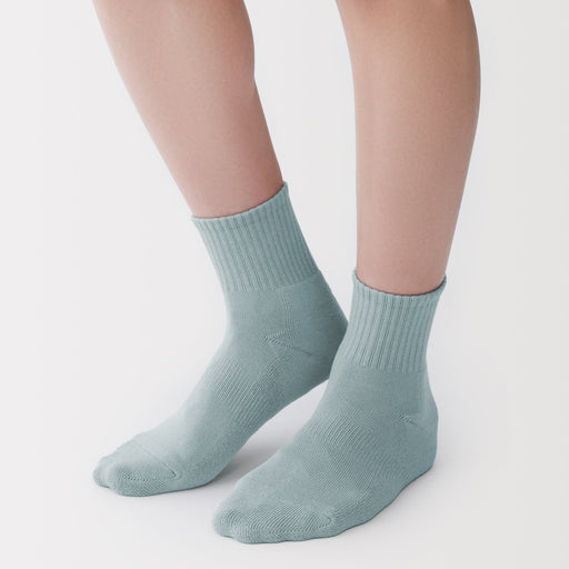 Pile Short Socks Misty Green MUJI