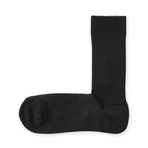 Ribbed Socks Black MUJI