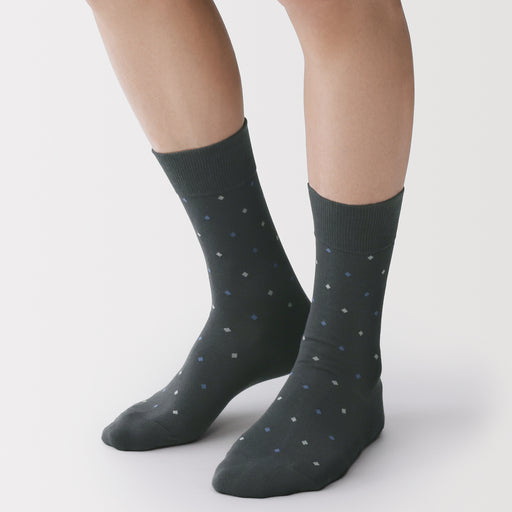 Business Socks Dark Gray Pattern 25-27cm (US W9-11 M7.5-10) MUJI