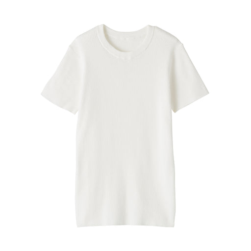 Labo High-Twist Cotton Knit T-Shirt Off White MUJI