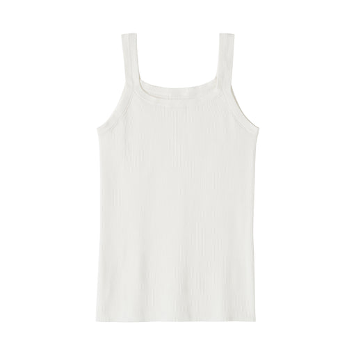 Labo High-Twist Cotton Knit Tank Top Off White MUJI