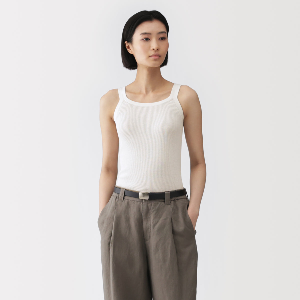 Labo High-Twist Cotton Tank Top | Women's Tops | MUJI USA
