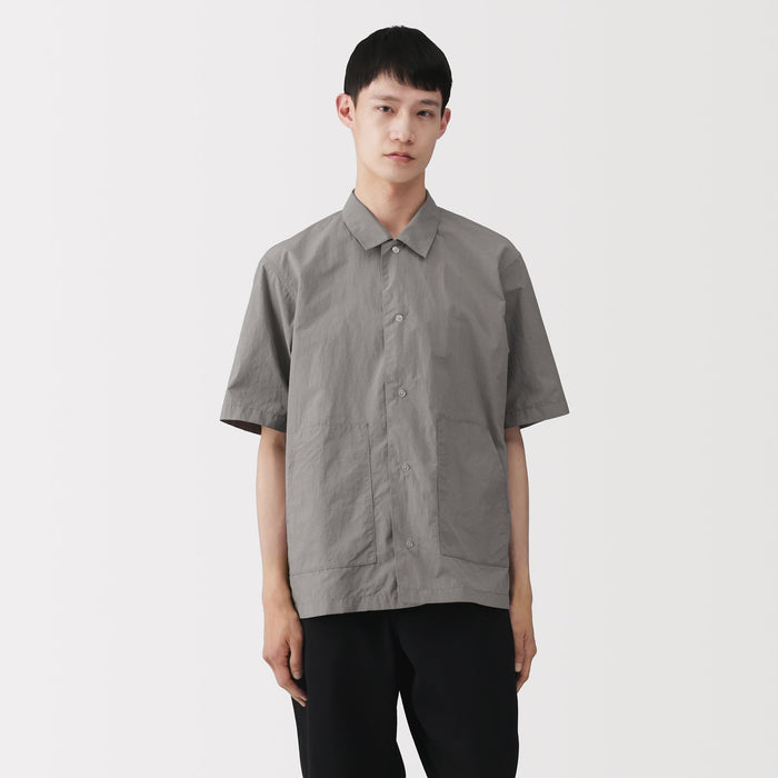muji dress shirt Men's Apparel | Spring & Summer Clothing effortless wear Men's Washed Oxford Stand Collar