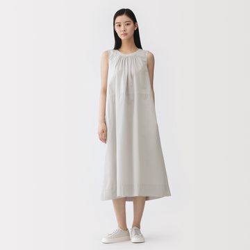 Labo Washi Blend Gathered Dress MUJI