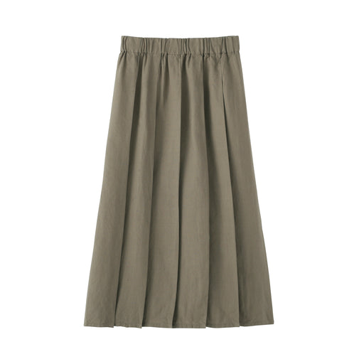 Labo Linen Lyocell Easy Skirt Khaki MUJI