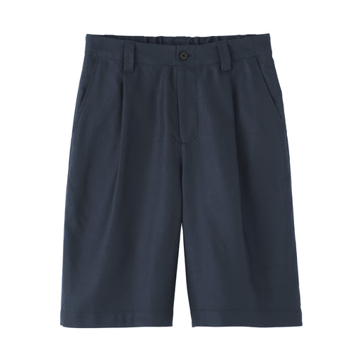 Labo Washi Blend Dobby Weave Shorts Dark Navy MUJI