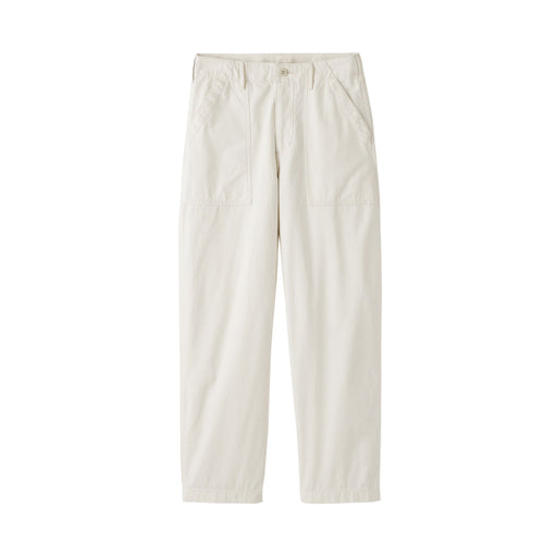 Cotton Satin Baker Pants Ivory MUJI