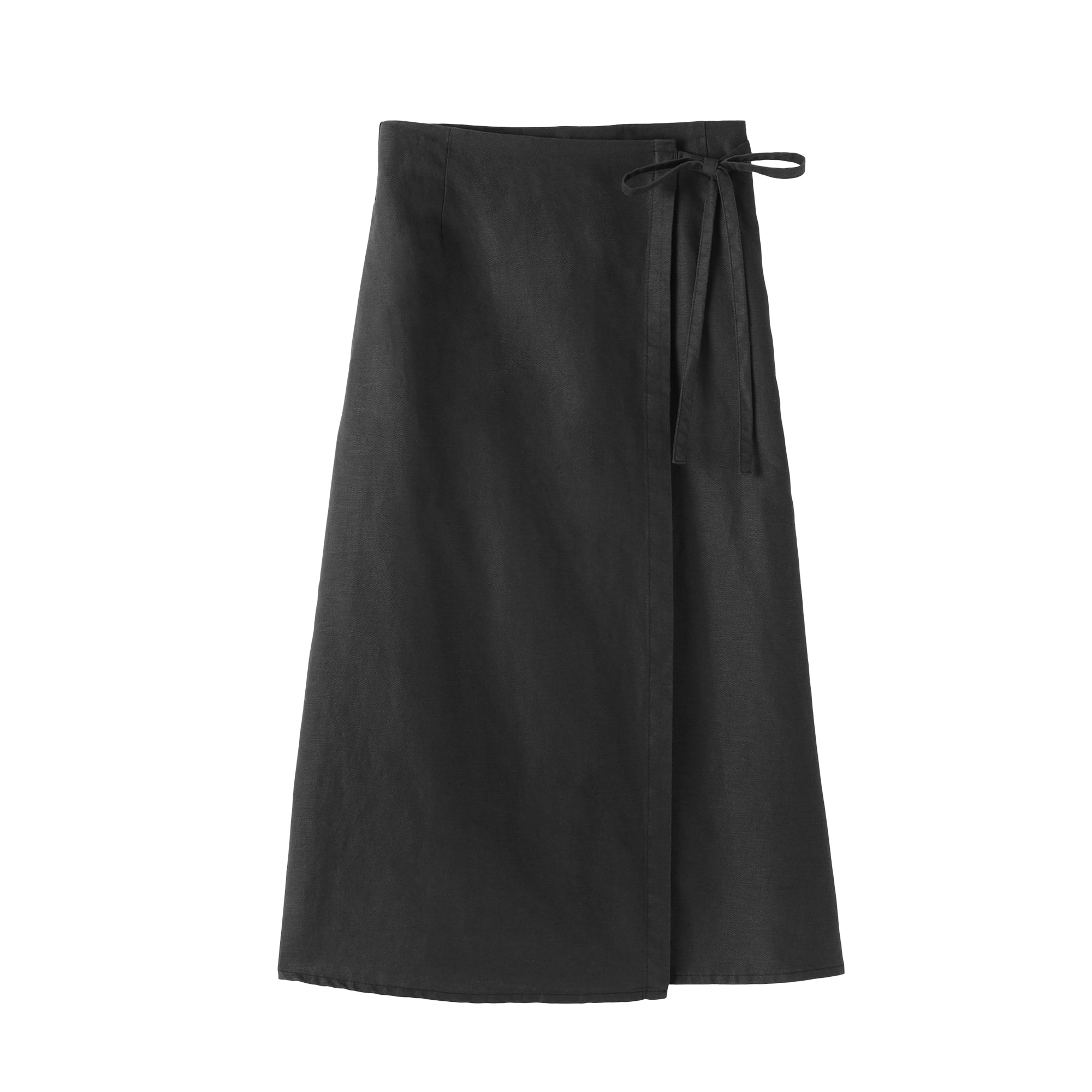 Hemp Blend Twill Wrap Skirt | Women's Bottoms | MUJI USA