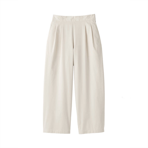 Cotton Twill Wide Tapered Pants Ivory MUJI