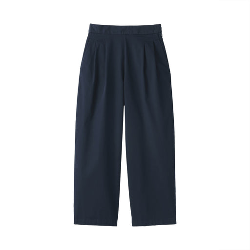 Cotton Twill Wide Tapered Pants Dark Navy MUJI