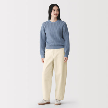 Kapok Blend Denim Cocoon Pants MUJI