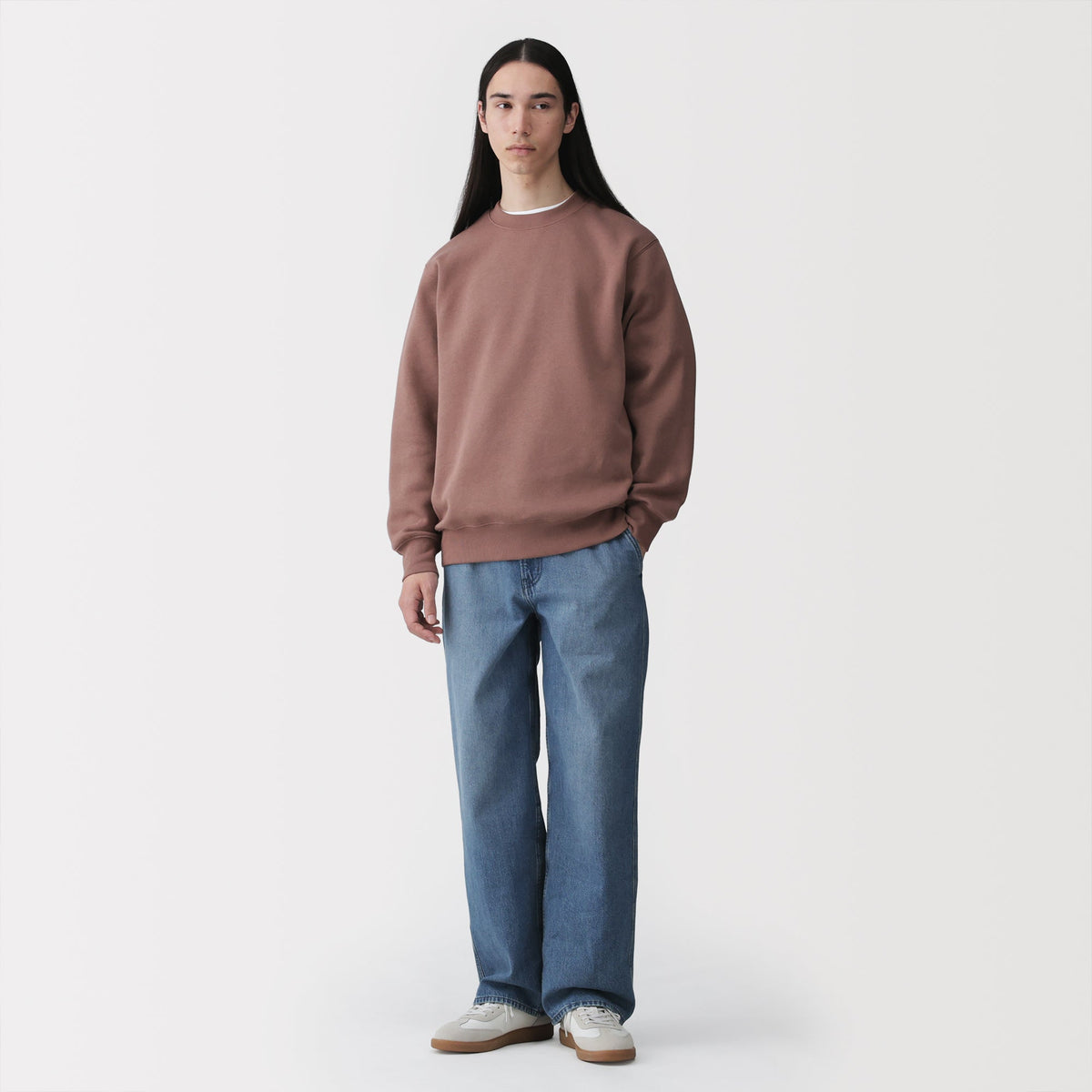Kapok Blend Denim Wide Pants | Men's Jeans | MUJI USA