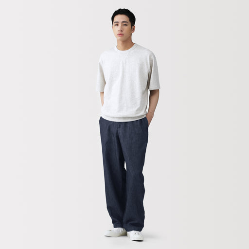Hemp Blend Denim Straight Pants MUJI