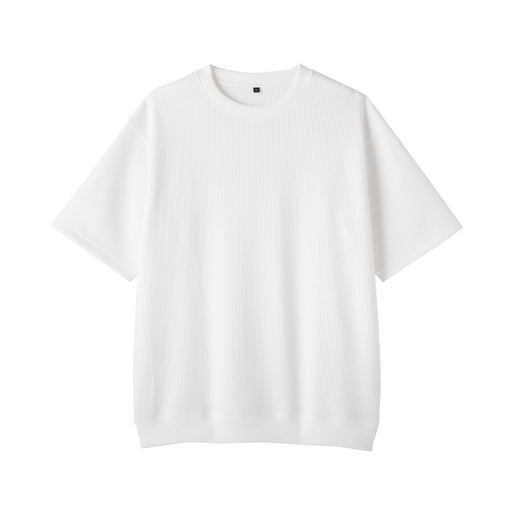 UV Protection Waffle T-Shirt Off White MUJI