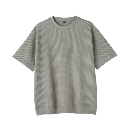 UV Protection Waffle T-Shirt Gray MUJI