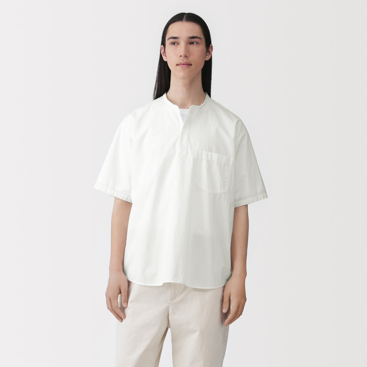 MUJI — Cool Touch Henley T-Shirt