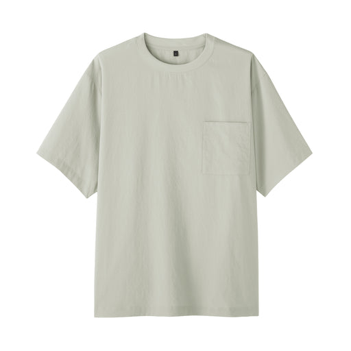 Breathable Woven T-Shirt Gray MUJI