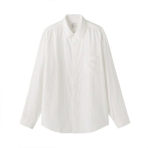 Kapok Blend Double Gauze Shirt White MUJI