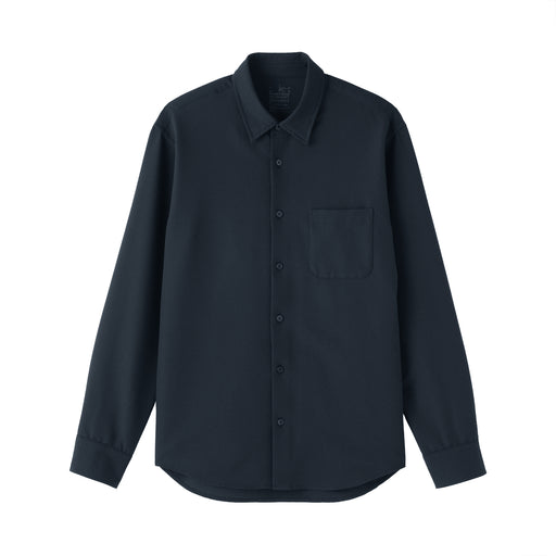 Breathable Seersucker Shirt Dark Navy MUJI